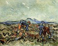 Peasants Lifting Potatoes 2 Vincent van Gogh